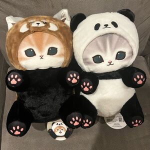 Mofusand 11 inch Red Panda Plush and Mofusand 11 inch Panda Plush